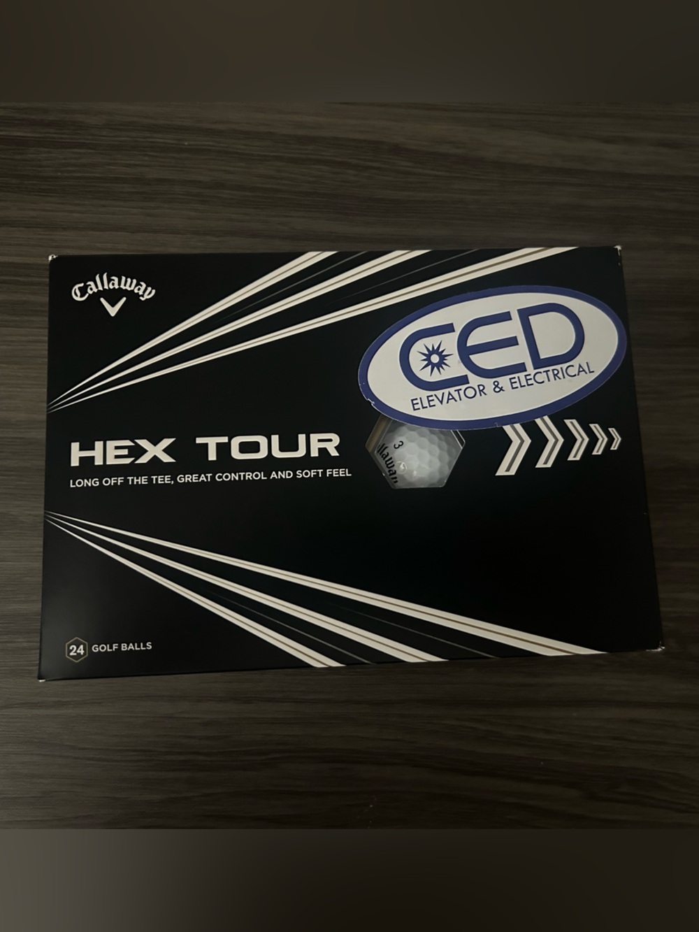 Callaway HEX Tour Golf Ball Box - Black & White